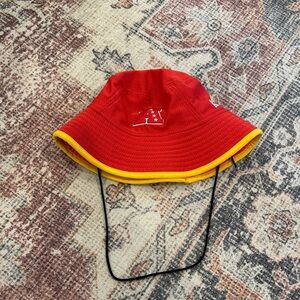 New Era AFC Red 2018 Pro Bowl Bucket Hat, Red and Yellow Colors, One Size
